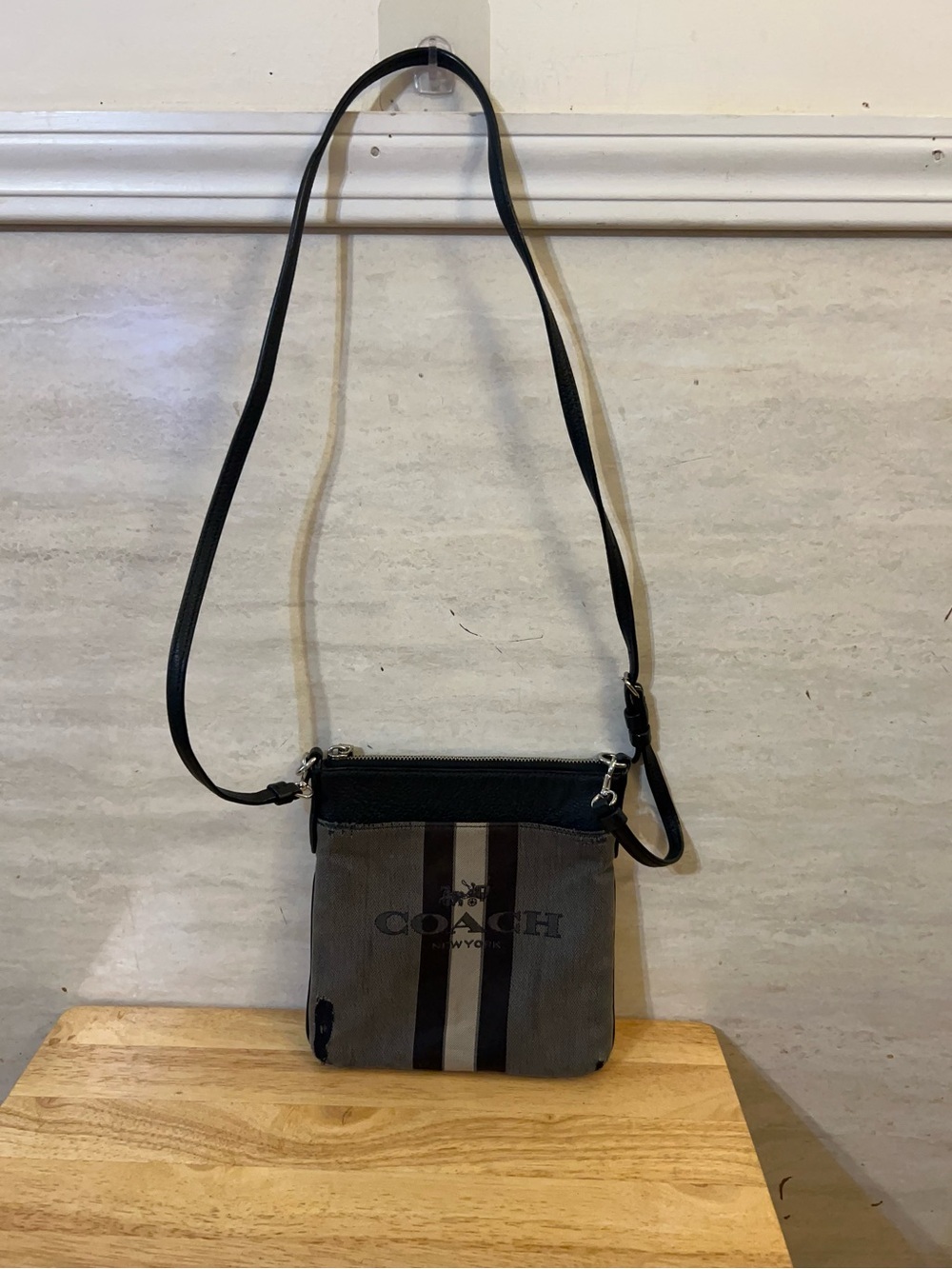 Coach Horse and Carriage Jacquard Kitt Crossbody.